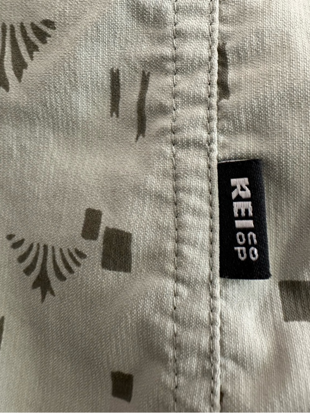 REI Sahara Long-Sleeve Sage Green Hiking Shirt - Picture 5 of 5